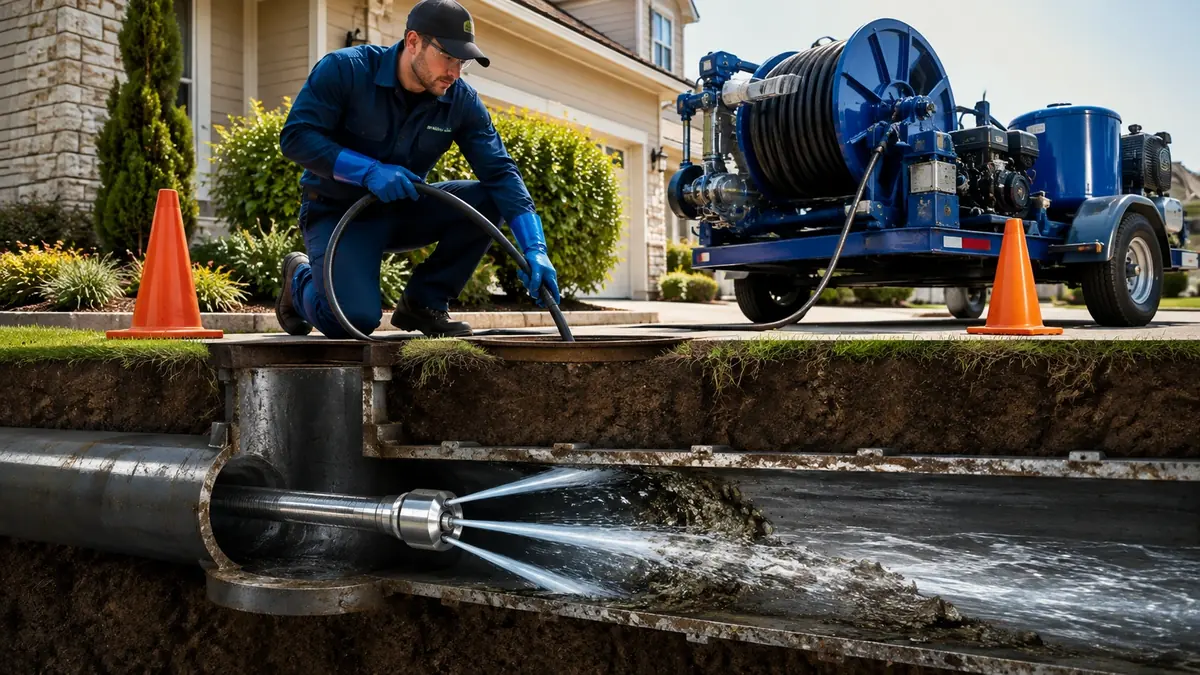 Main Sewer Line Hydro Jet Cleaning in Diablo