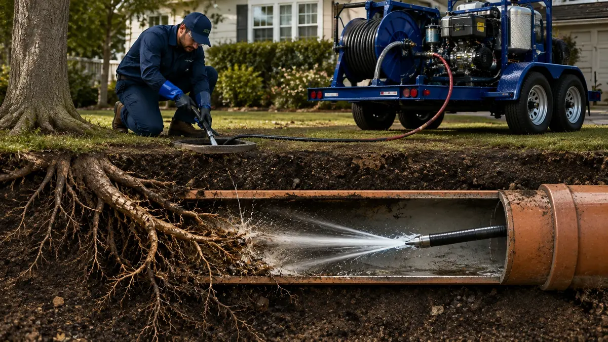 Tree Root Removal with Hydro Jetting in Diablo